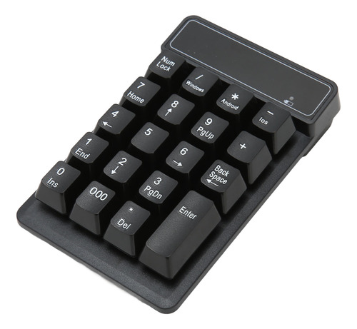 Teclado Numérico, Teclado Numérico Inalámbrico, Negro, 19 Te