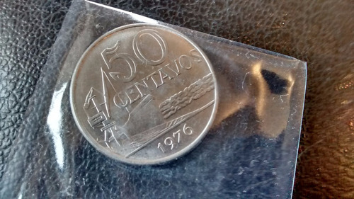 Moneda Brasil 50 Centavos 1976 (x435.