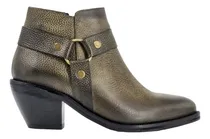 Comprar Botas Gravagna Botinetas Texanas 4016 Cuero Vintage Oliva