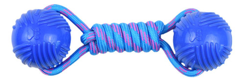 Dog Nylon Rope With Ball Pet Juguete, Resistente, Azul