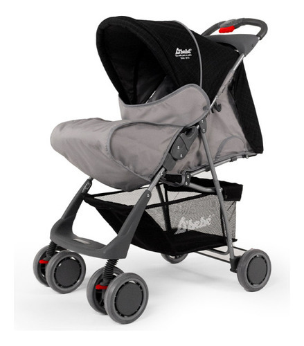 Carriola Para Bebe Ultra Plegable Con Charola,6 A 24 Meses Color Negro Color Del Chasis Gris