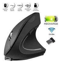 Comprar Mouse Vertical Recargable Ergonómico Inalámbrico 6 Botones Color Negro
