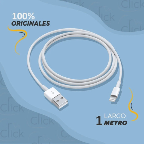 Imagen 3 de 9 de Cable Cargador Usb Original iPhone 5 6 7 8 X 11 12 13 Apple