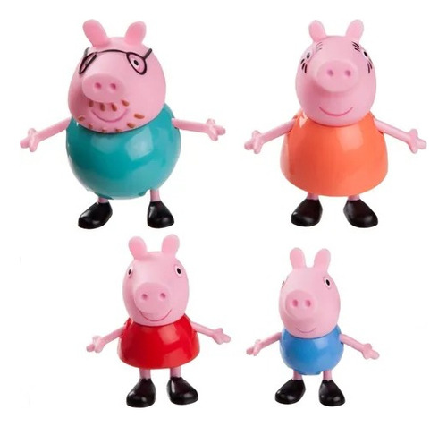 Muñecos Familia Peppa Pig Blister X4 Personajes Nuevos 