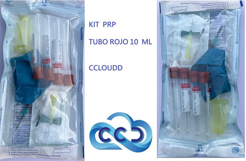 Prp,  2 Kits Plasma Rico En Plaquetas Tubo Rojo 10 Ml