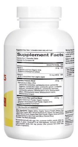 Kids Probiotics Wild Berry Flavor 5 Billion 90 Tabletas