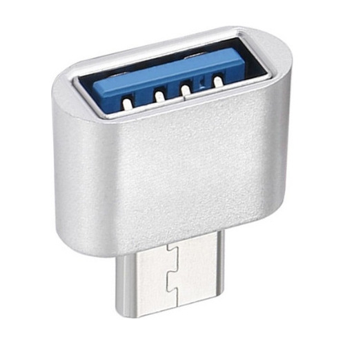 Kit 2 Adaptadores Otg Usb-c A Usb-a Multifuncional Plata