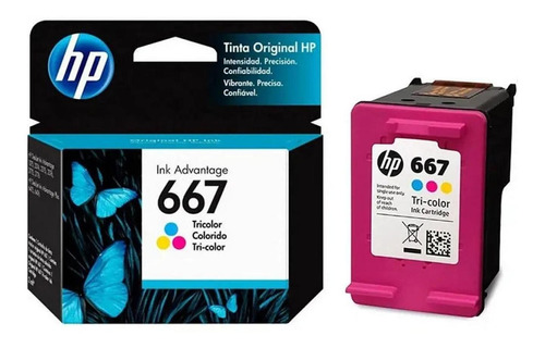 Cartucho De Tinta Hp Original Ink Advantage 667 Color