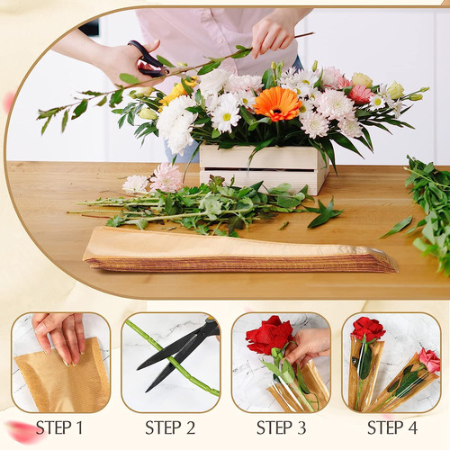 100 Pcs Bouquet Bouquet Paper Flower Manges De Rosa Bolsas D