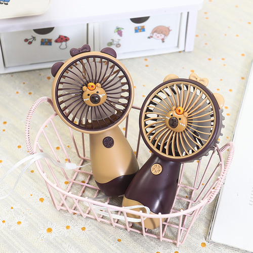 Mini Ventilador Portátil Recargable Capibara Con Cordón, Usb