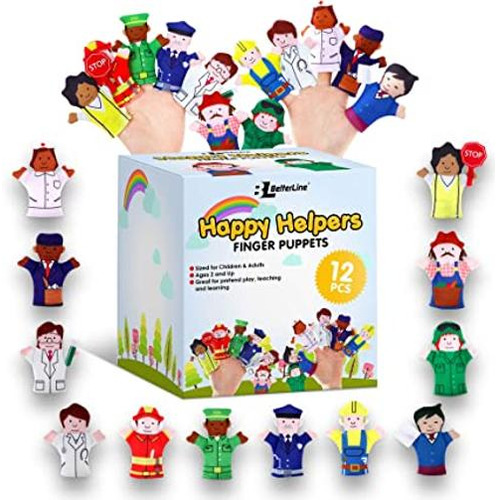 Happy Helpers Finger Puppets Juego De 12 Piezas Enseña Y