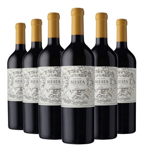 Vino Siesta Cabernet Franc Caja X 6 X 750ml. Biodinamico