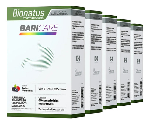 5x Baricare Bionatus Vitamina Bariatrica 60caps
