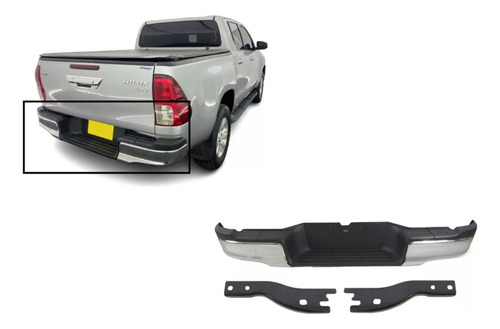 Defensa Trasera Cromada Toyota Hilux 2016 2017 2018 2019 