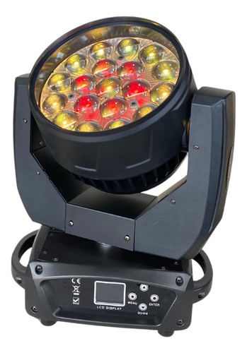 4 Aura Effect Moving Wash Beam Led Zoom 19x15w Rgb + Case