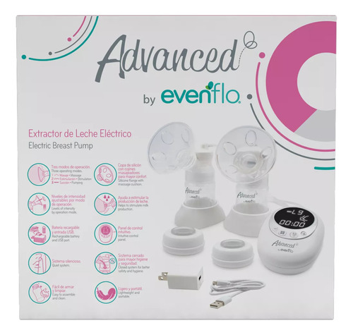 Extractor De Leche Materna Eléctrico Doble Advanced Evenflo