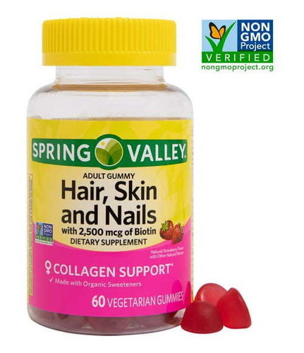 Hair Skin & Nails, Cabello Piel Y Uñas Suplemento 60 Gomitas