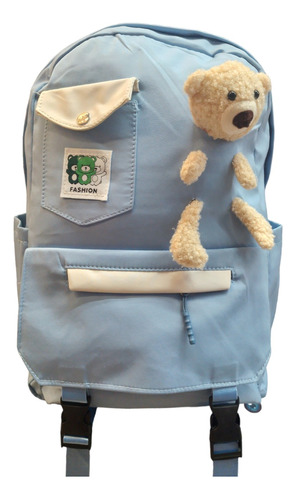 Mochila Fashion Con Colgante De Oso