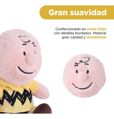 Miniso Peluche Snoopy Charlie Brown Felpa 28x30 Cm 0-99 Años