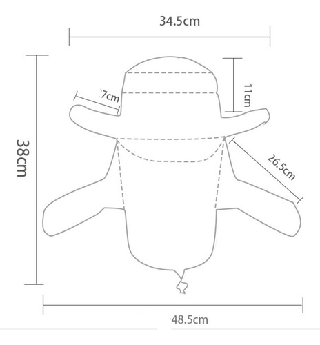 Sombrero De Pesca El Sol Con Cara Y Cuello Protección Unisex