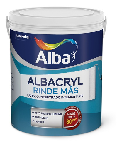 Albacryl Rinde Mas Latex Interior Blanco X 20 Lts