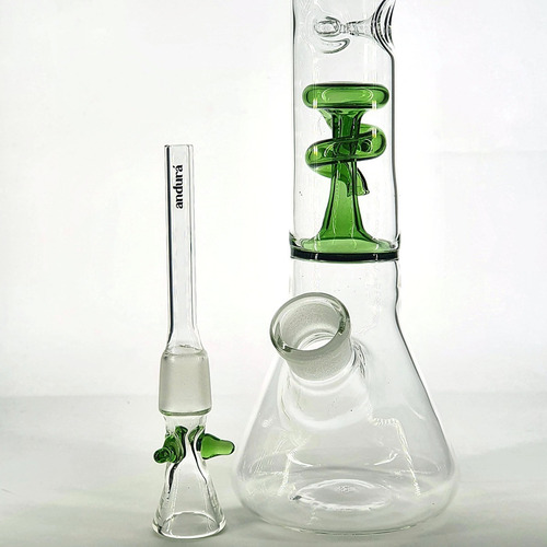 Imagem 9 de 9 de Andurá | Bong De Vidro Com Filtro Espiral E Trava Gelo 28cm