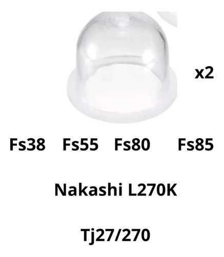 1 Injetor Primer Bulbo Roçadeira Stihl Fs55 Fs80 Fs85 22mm