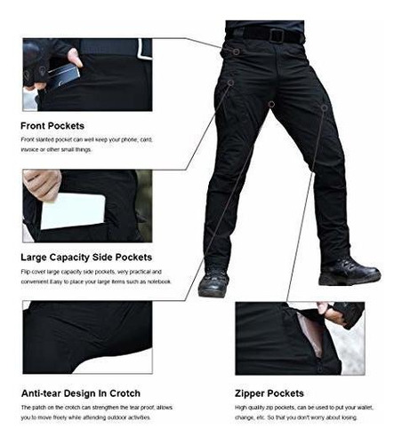 Imagen 3 de 7 de Pantalones Tacticos Militares De Secado Rapido Para Hombres