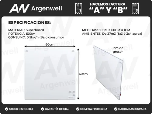 Combo 2 Paneles 500w Panel Calefactor Eléctrico Temptech