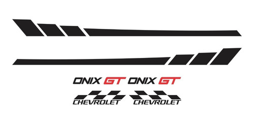 Kit Adesivo Faixa Lateral Chevrolet Onix Gt Onix08