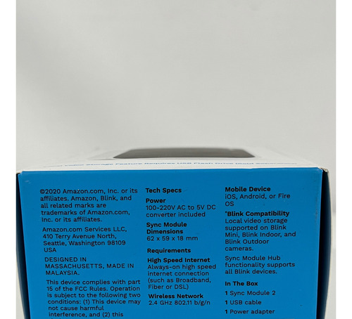 Blink Sync Module 2 Mod Bsm00400u Caja Sellada No Instalado (Usado)