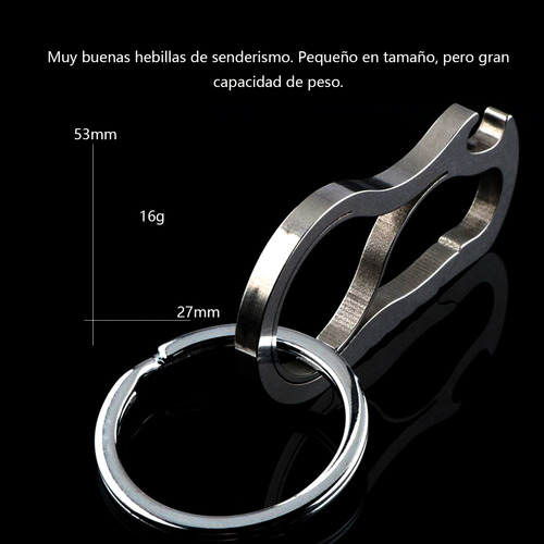 Mosquetón Escalada 25kn 24 En 1 Llavero Multifunción 2pzs