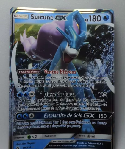 Carta Pokémon Lendário Suicune Gx Trovões Perdidos em Promoção na