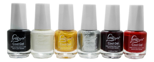 Kit 6 Esmalte Love Yes Cremoso Efeito Gel Longa Duração 15ml