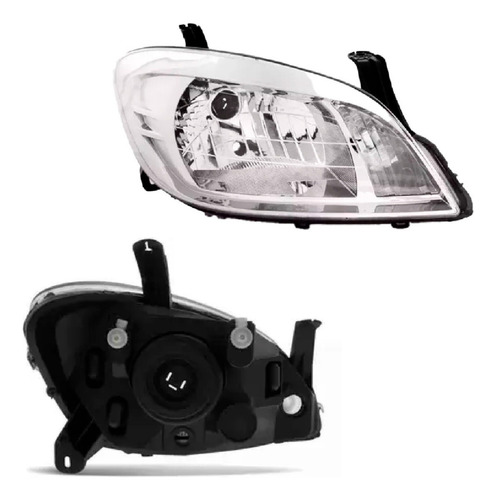Kit Celta6/15 Farol Cromado+lanterna Traseira+farol De Milha