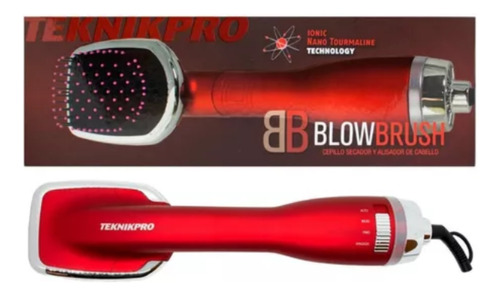 Cepillo Alisador Eléctrico Secador Pelo Teknikpro Blow Brush