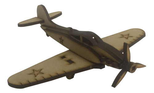 Imagen 2 de 3 de Avion De Madera Puzzle Para Armar.