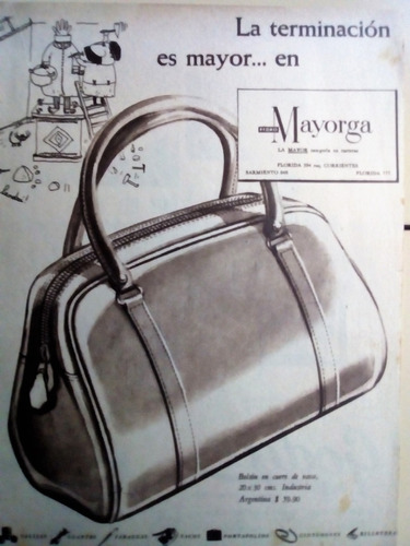 Lote 3 Antiguas Publicidad Clipping Carteras Mayorga ´50s