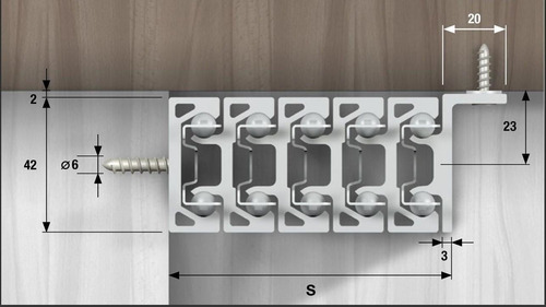 Imagen 3 de 5 de 9346.0350 Corredera Multiple Extension Tota 1880mm