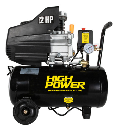 Compresor De Aire Electrico High Power 24 Lts 2hp 135 L/min Color Negro Fase eléctrica Monofásica Frecuencia 60 hz