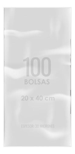 Pack 100 Bolsas Celofan Transparente 20x40 Cm