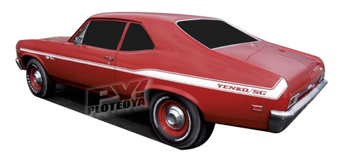 Calcos Franjas Cupe Chevy Yenco Laterales - Ploteoya