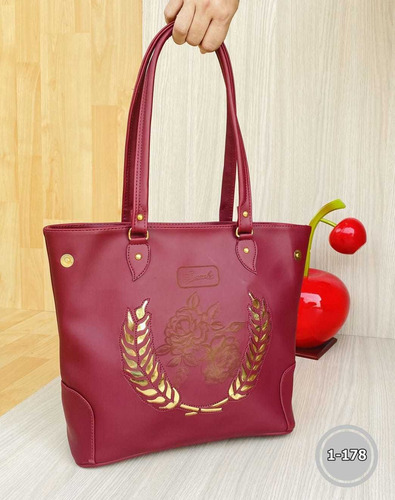 Bolso Para Mujer Modelo Cartera Grande Color Terracota Lindo