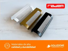 Manija Acero Calada Curva Mueble 12cm Dorado X 2 Unid