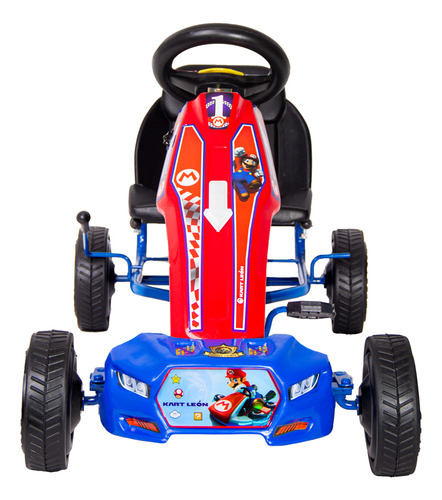Vehículo A Pedal Auto/camioneta Go Kart León Mario Bros Azul