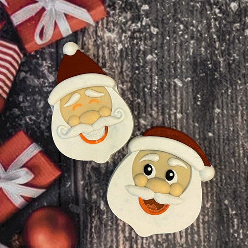 Forma Especial Silicone 3p/ Rosto Do Papai Noel Bwb 10230
