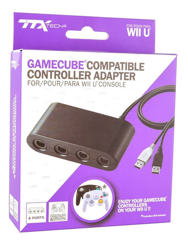 Adaptador Para Controles Gamecube Compatble Con Switch Wii U Color Negro