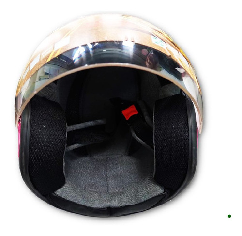 Imagen 4 de 5 de Casco Dama Hf200 Semi Integral Con Visor Color Fucsia T Moto