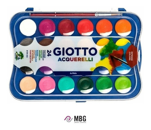 Imagen 1 de 2 de Acuarela Giotto De 24 Colores + Pincel 