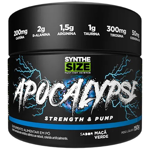 Pre Treino Apocalypse Synthesize Pote 150g Maçã-verde